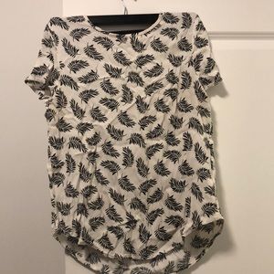 H & M printed leaves shirt